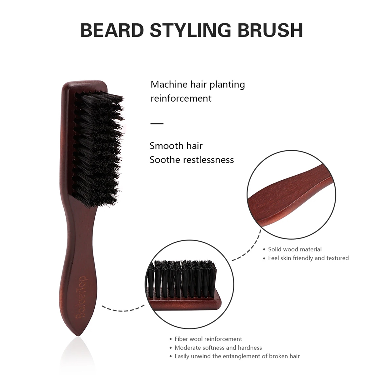 Barbershop Wooden Handle Boar  - Home Barbershop ulasan dan harga