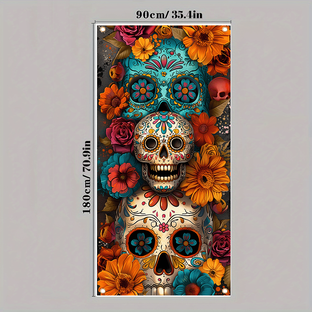 Day of the Dead Curtain - Retr - Home Bargains ulasan dan harga