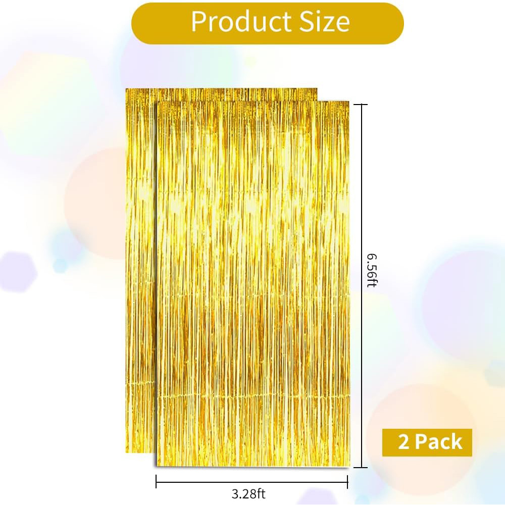 2Pack Gold Metallic Foil Tinse - Home Bargains ulasan dan harga