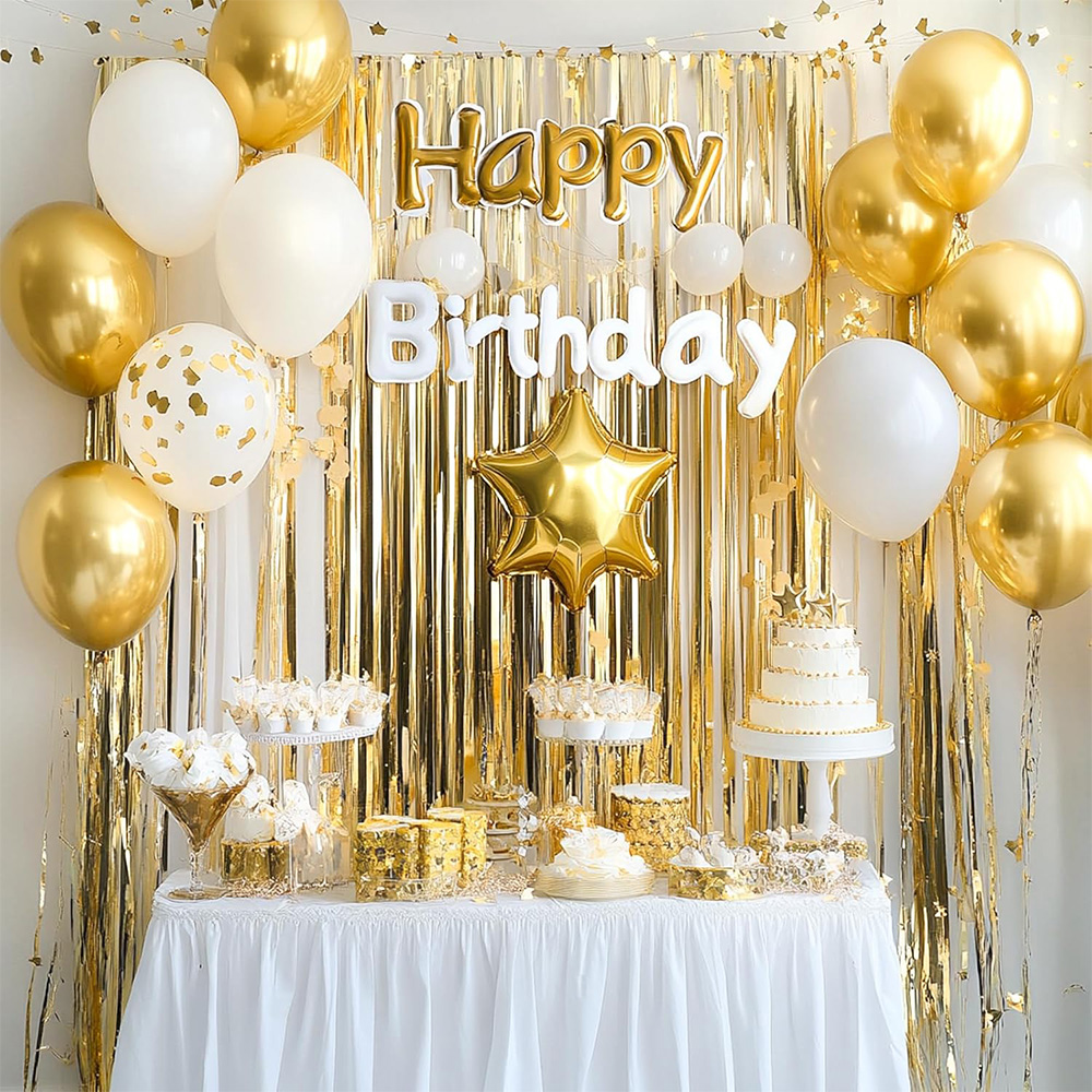 2Pack Gold Metallic Foil Tinse - Home Bargains ulasan dan harga