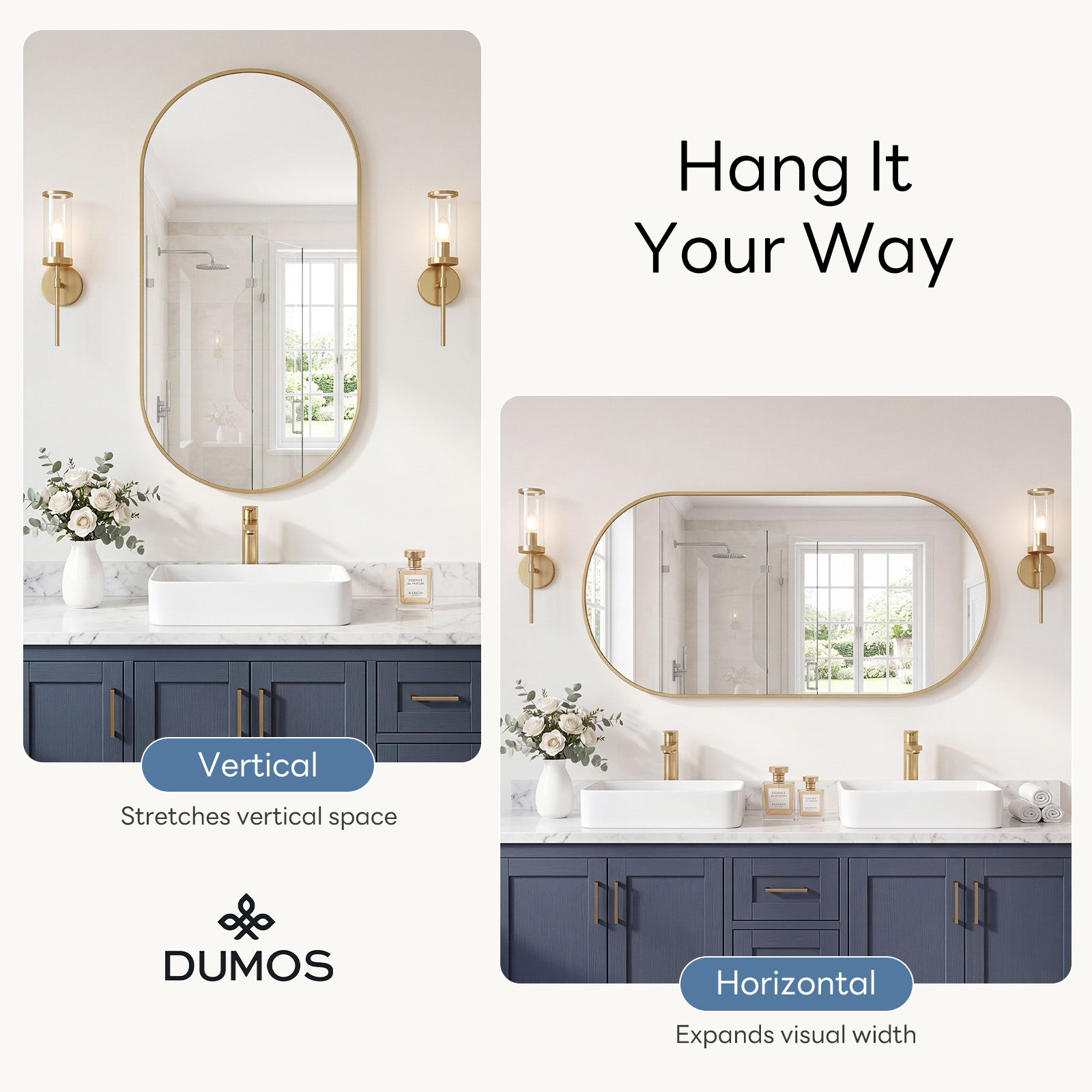 JHK Oval Wall Mirror with Meta - Home Bargains ulasan dan harga