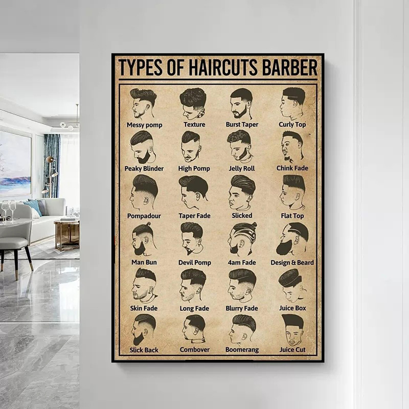 Retro Types Of Haircuts Barber - Home Barbershop ulasan dan harga