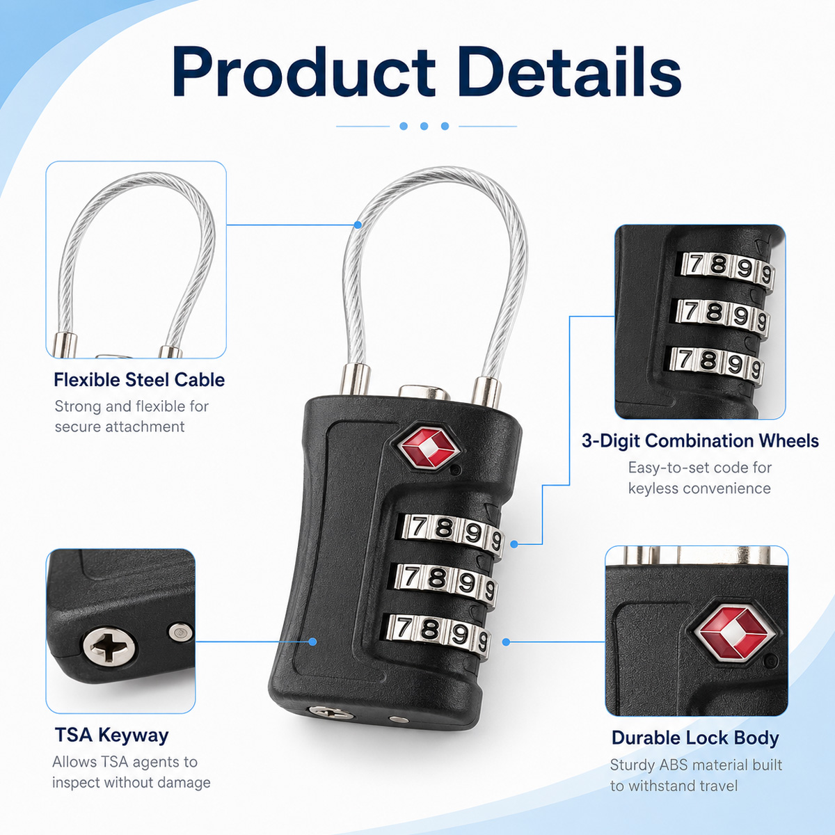 TSA Approved Luggage Lock 3 Di - Home Bargains ulasan dan harga
