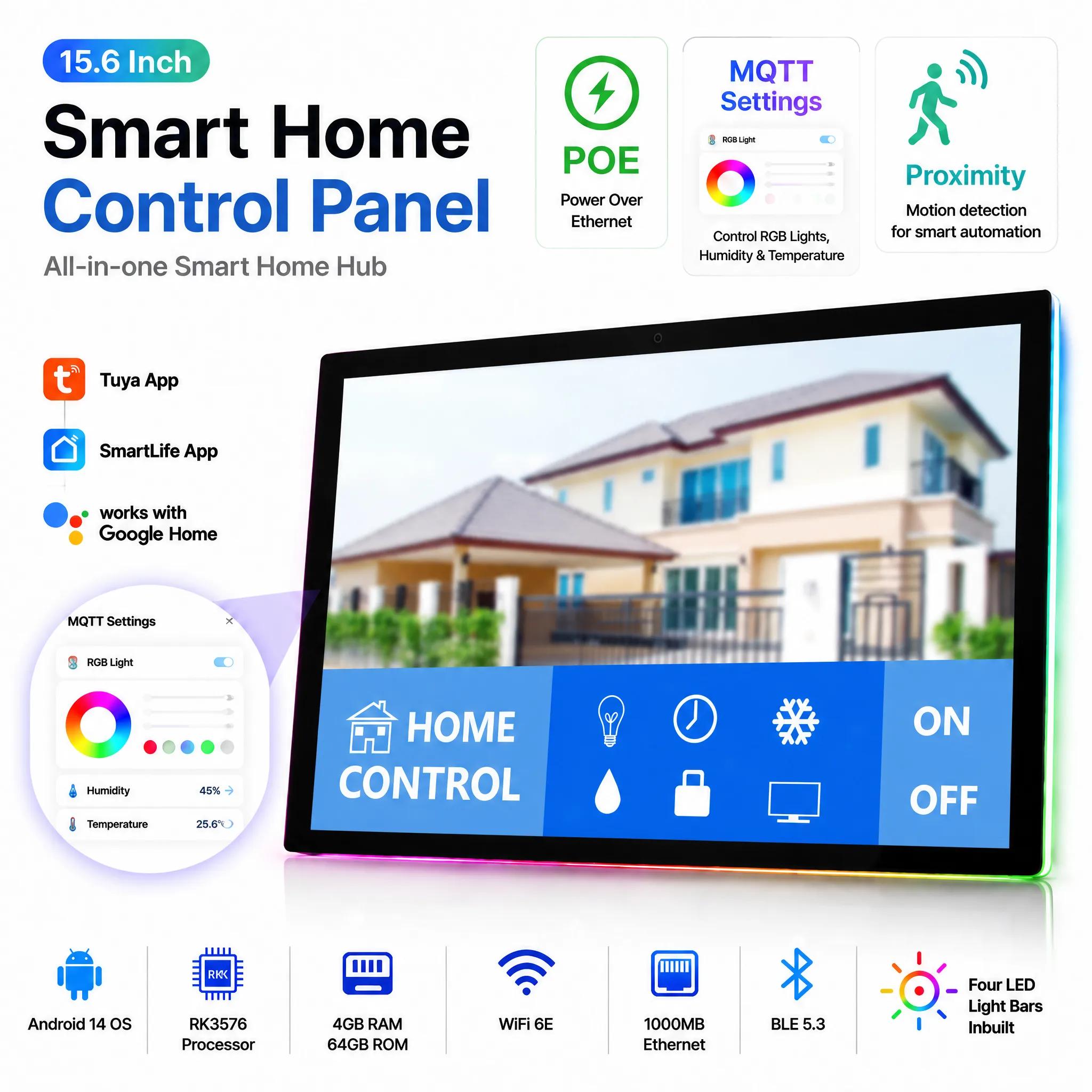 15.6 Inch Inwall Smart Home Ta - Home Bar Android ulasan dan harga