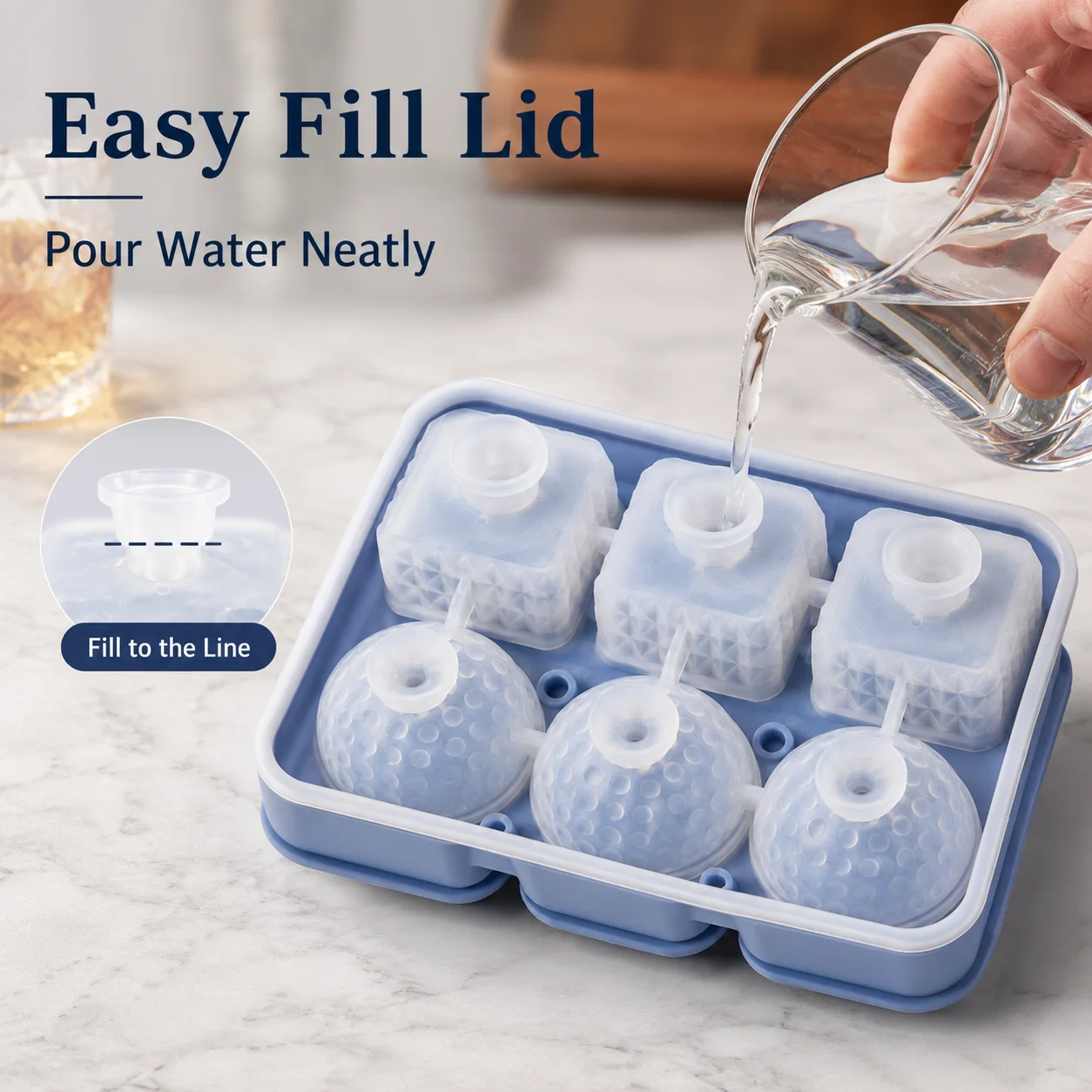 Silicone Whiskey Ice Cube Tray - Ice Mold Sphere ulasan dan harga
