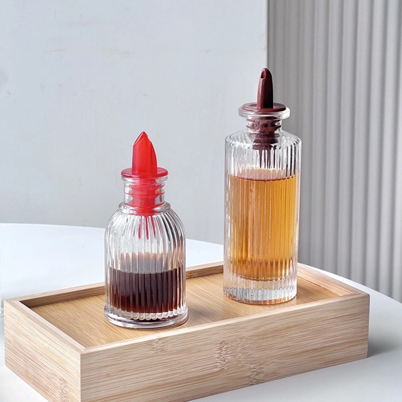Glass Sauce Bottle Embossed Bi - Bitters Bottle Set ulasan dan harga